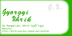 gyorgyi uhrik business card